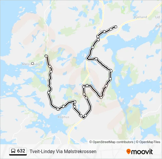 632 Bus Line Map