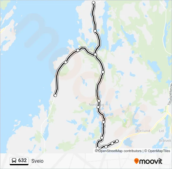 632 Bus Line Map
