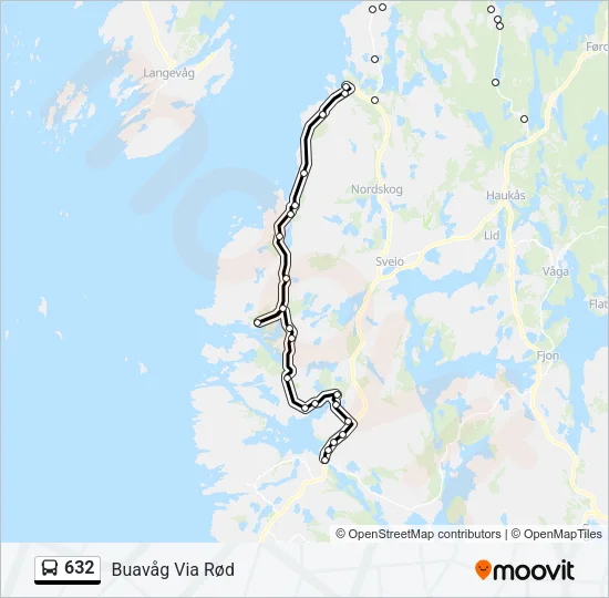 632 Bus Line Map