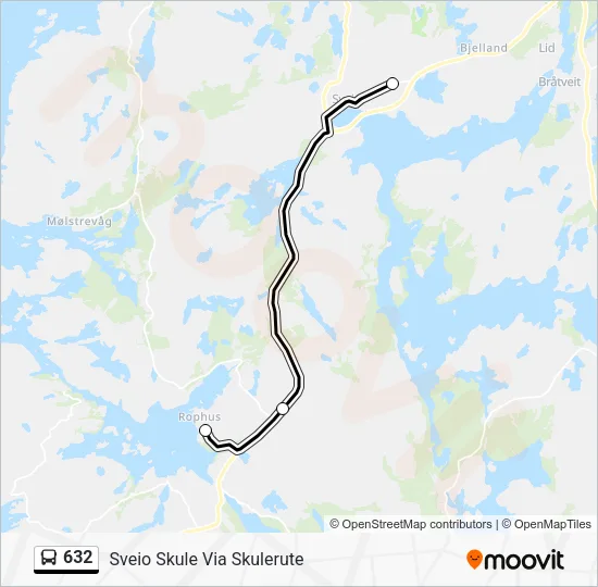 632 Bus Line Map