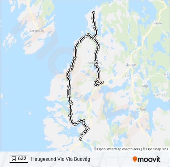 632 Bus Line Map