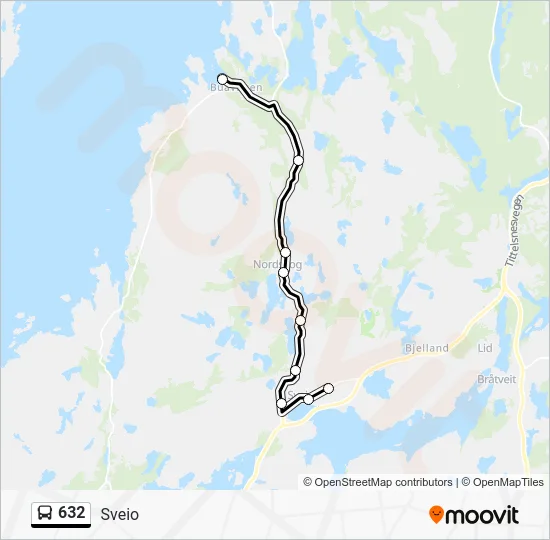 632 Bus Line Map