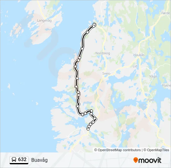 632 Bus Line Map