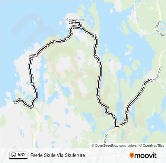 632 Bus Line Map