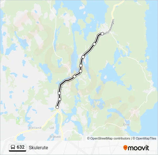 632 Bus Line Map