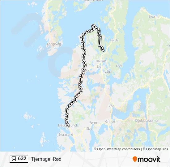 632 Bus Line Map