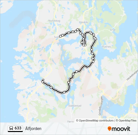 633 Bus Line Map