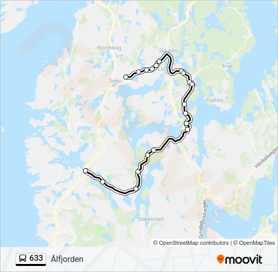 633 Bus Line Map