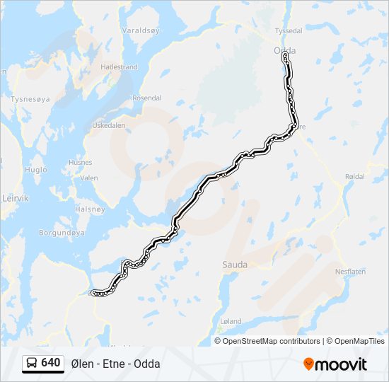 640 bus Line Map