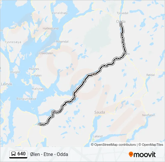 640 Bus Line Map