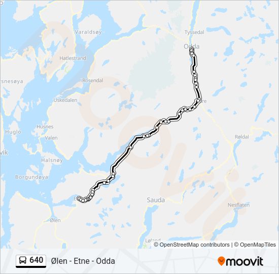 640 Bus Line Map