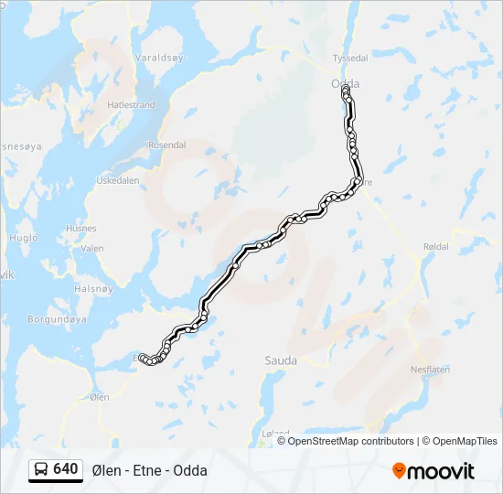 640 Bus Line Map