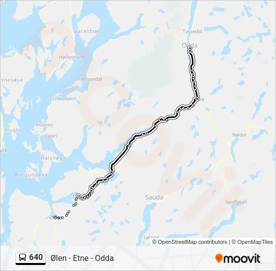 640 Bus Line Map