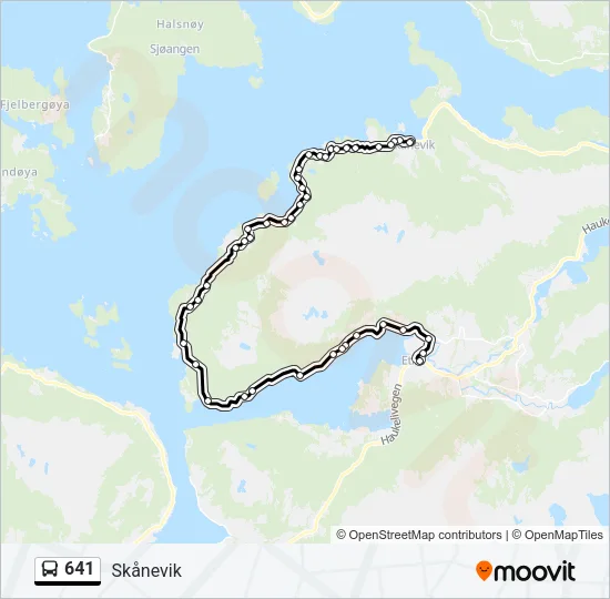 641 Bus Line Map