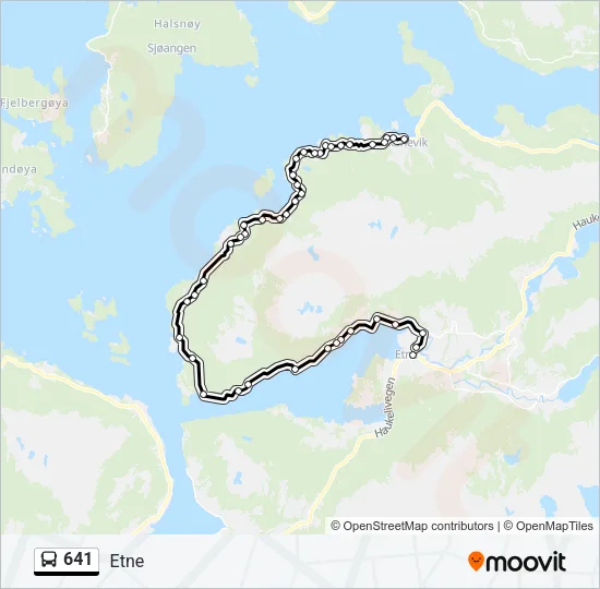641 Bus Line Map