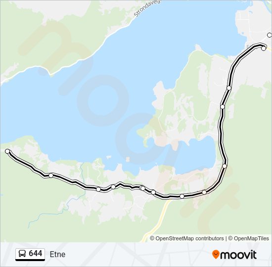 644 Bus Line Map