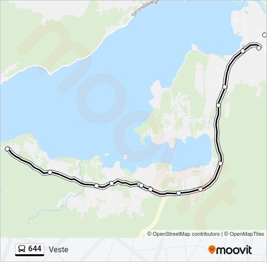 644 Bus Line Map