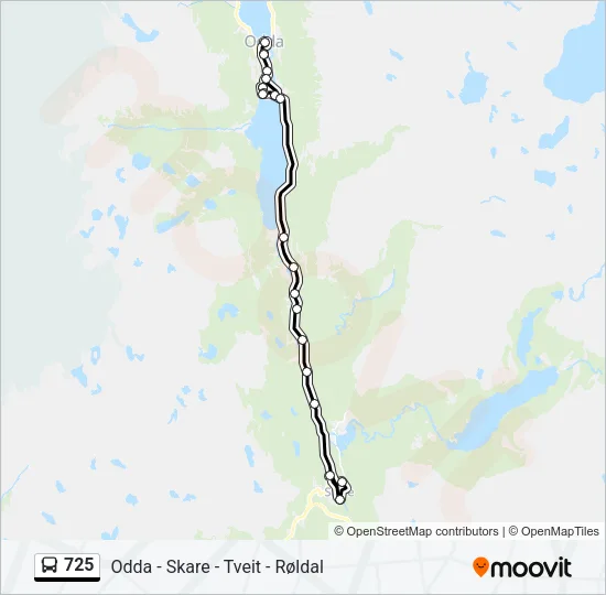 725 Bus Line Map