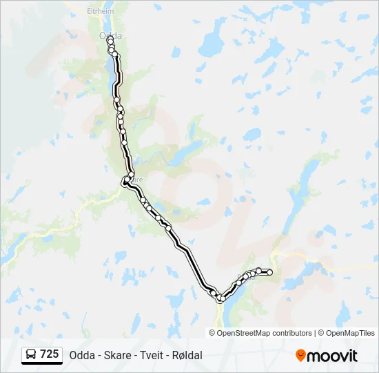 725 Bus Line Map