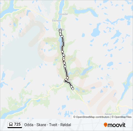 725 Bus Line Map
