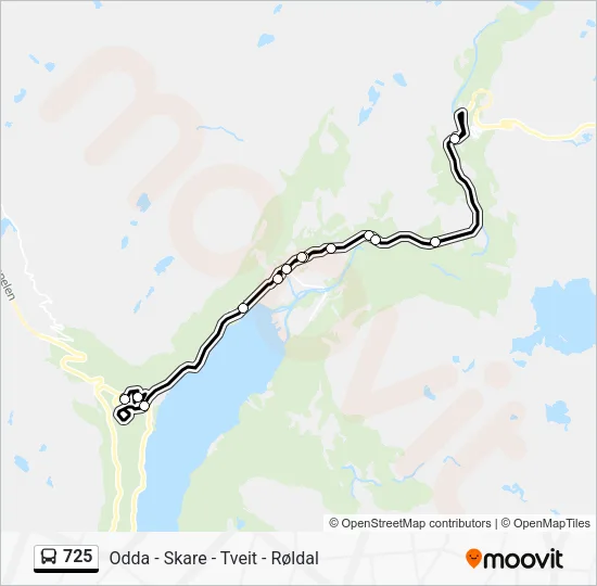 725 Bus Line Map