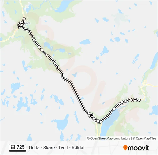 725 Bus Line Map