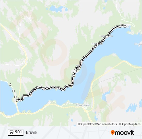 901 Bus Line Map