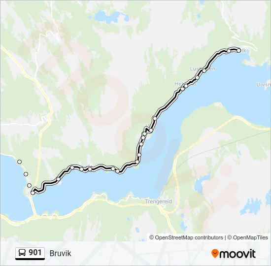 901 Bus Line Map