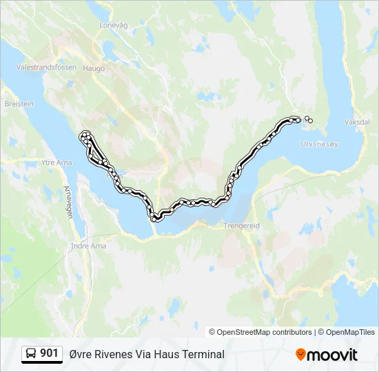 901 Bus Line Map