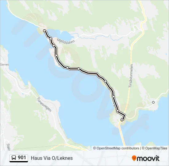901 Bus Line Map