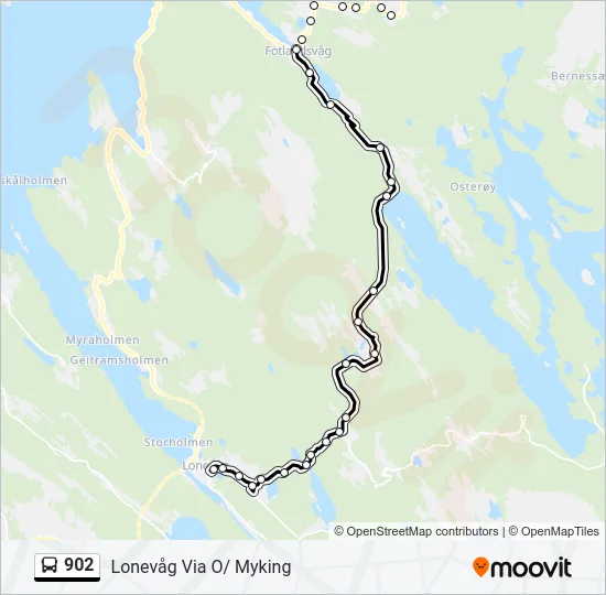 902 Bus Line Map