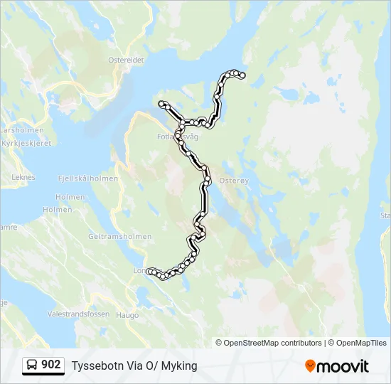 902 Bus Line Map