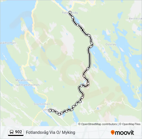902 Bus Line Map