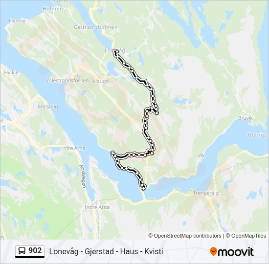 902 Bus Line Map