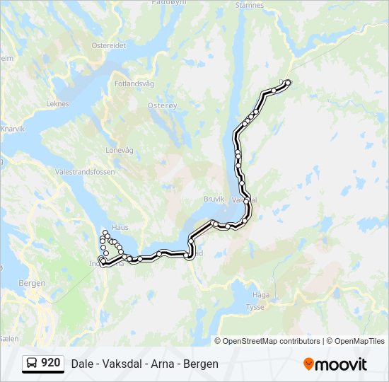 920 Bus Line Map