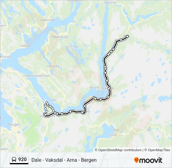 920 Bus Line Map