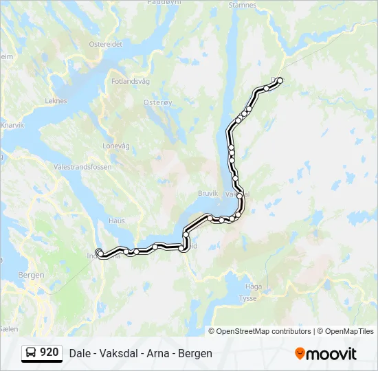 920 Bus Line Map