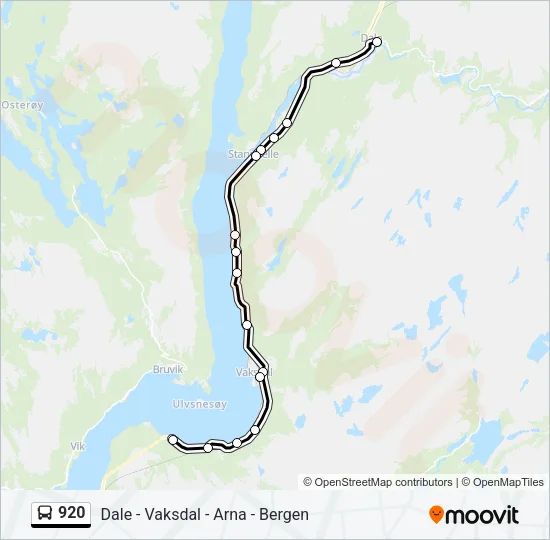 920 Bus Line Map