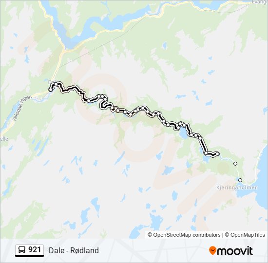 921 bus Line Map