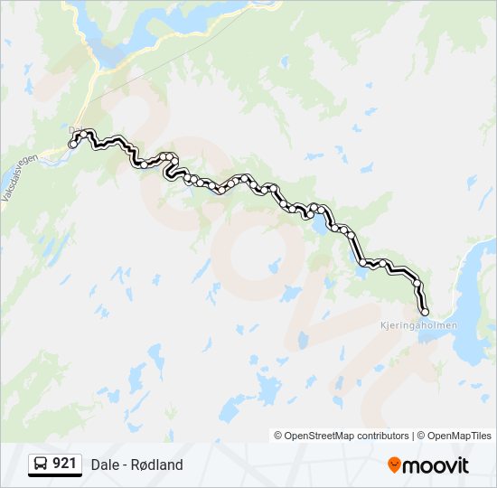 921 bus Line Map