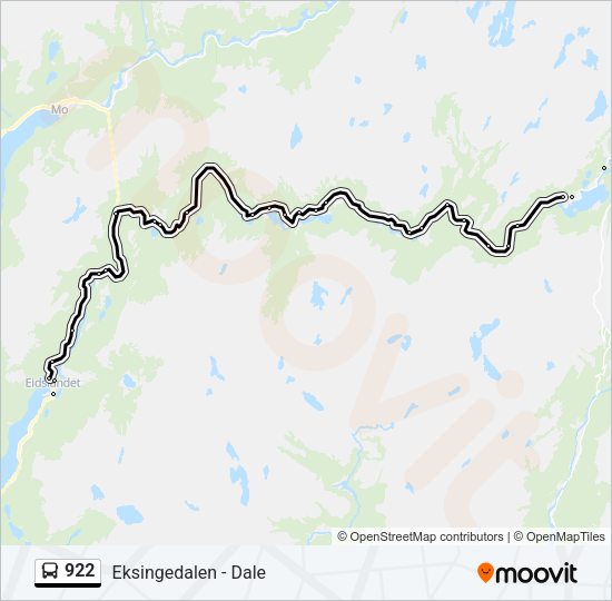 922 Bus Line Map