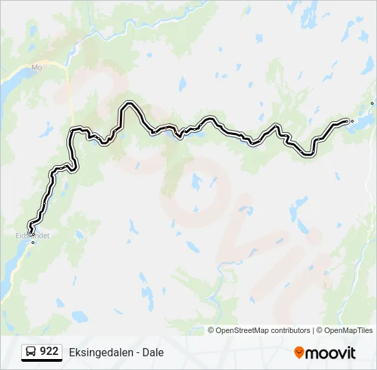 922 Bus Line Map
