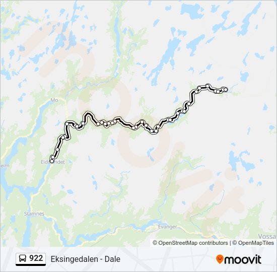 922 Bus Line Map