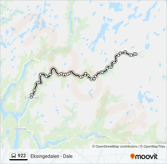 922 Bus Line Map