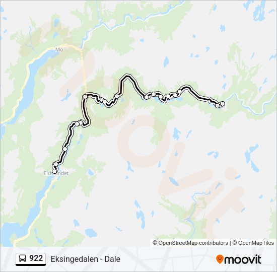 922 Bus Line Map