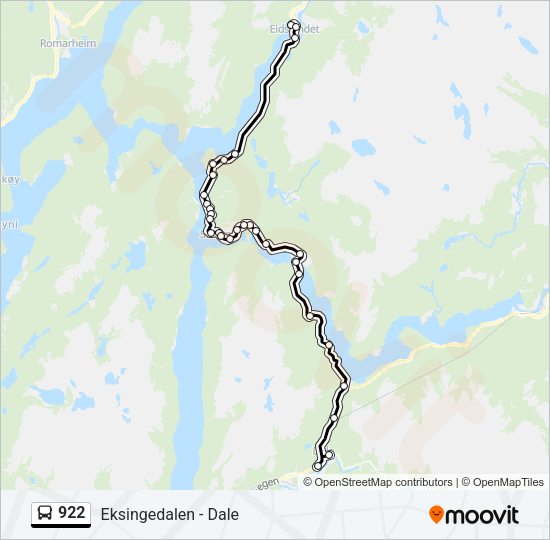 922 Bus Line Map