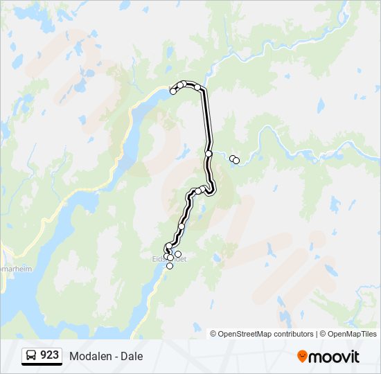 923 bus Line Map