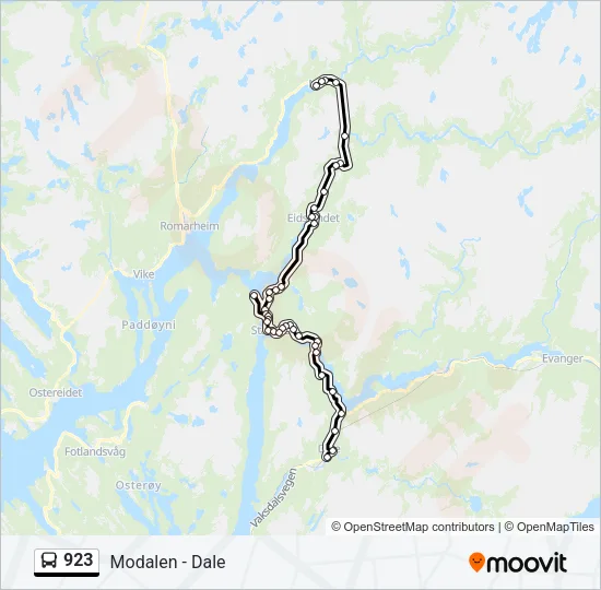923 Bus Line Map