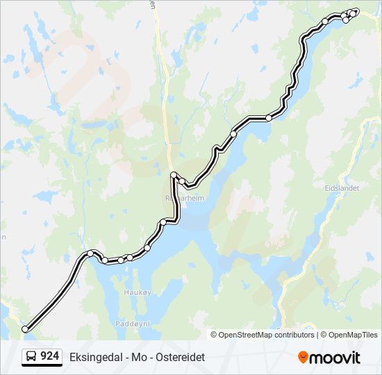 924 bus Line Map