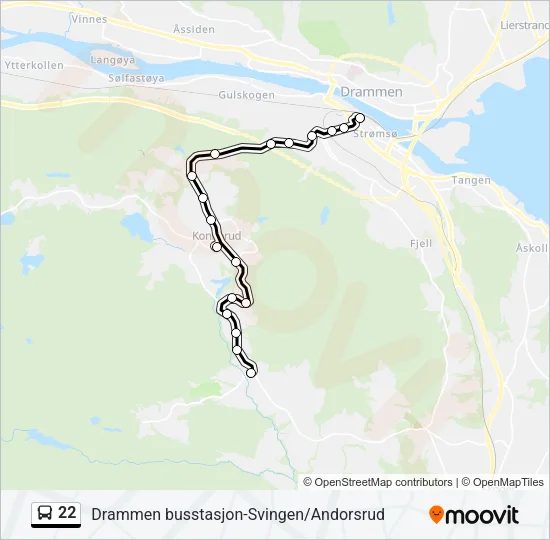 22 Bus Line Map